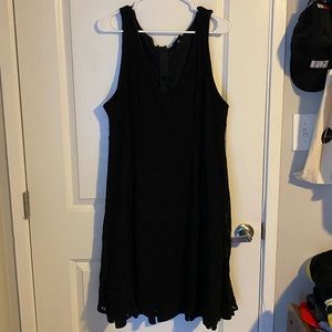Black lace skater dress